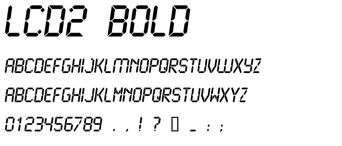 LCD2 Bold font